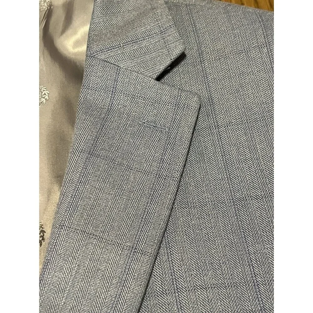 Lauren Ralph Lauren Blazer Men’s 40R‎ Blue Silk Wool Blend Career Classic